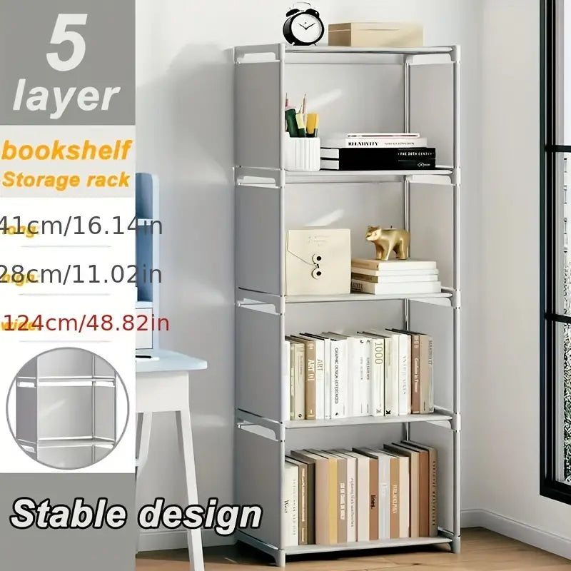 From classics to contemporary, this five-tier bookshelf has room for it all