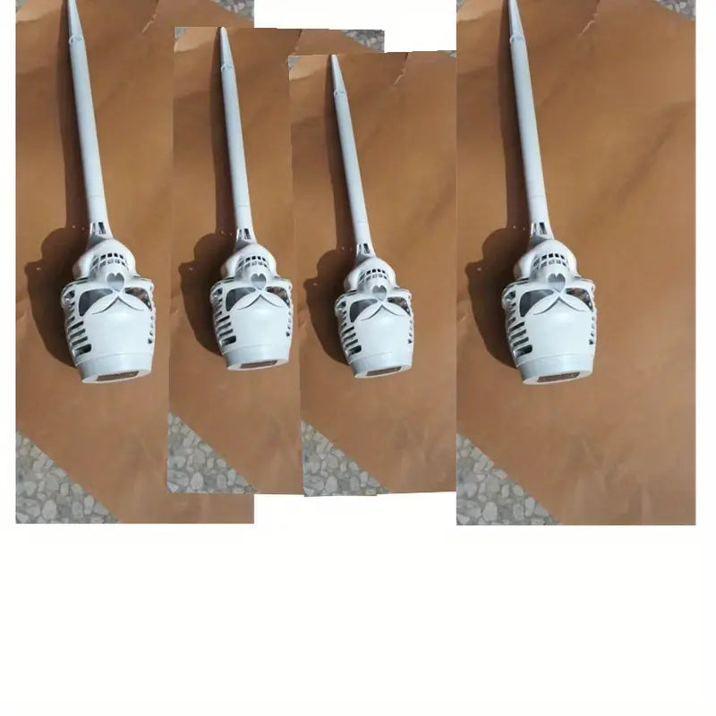 Spooky Solar Torch Set: 4-Pack Skull Lights with Flickering Flame