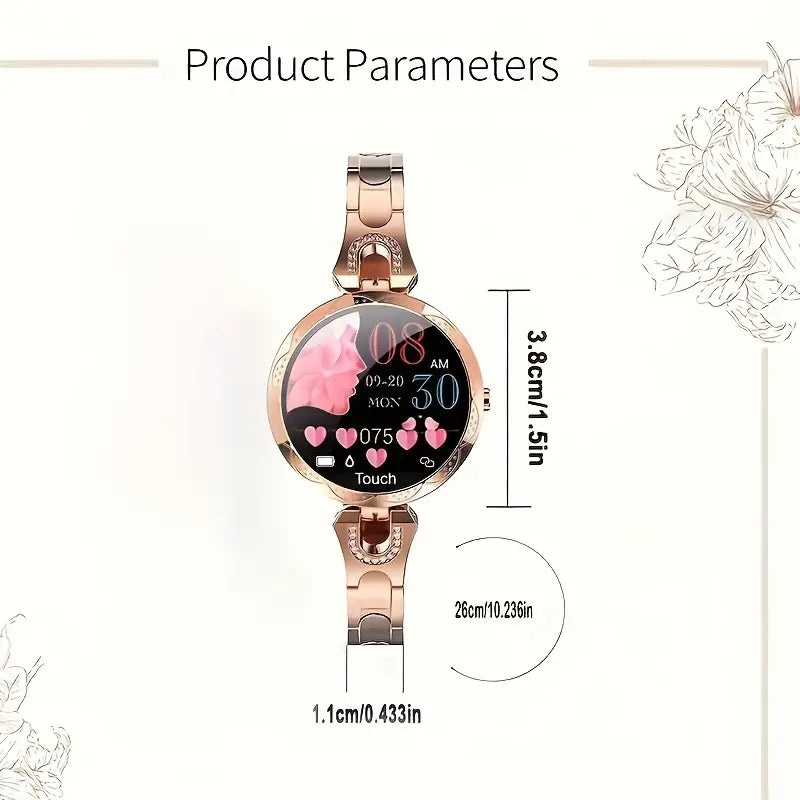 Rose Golden Women's Smartwatch - Health, Fitness, Sleep Tracker