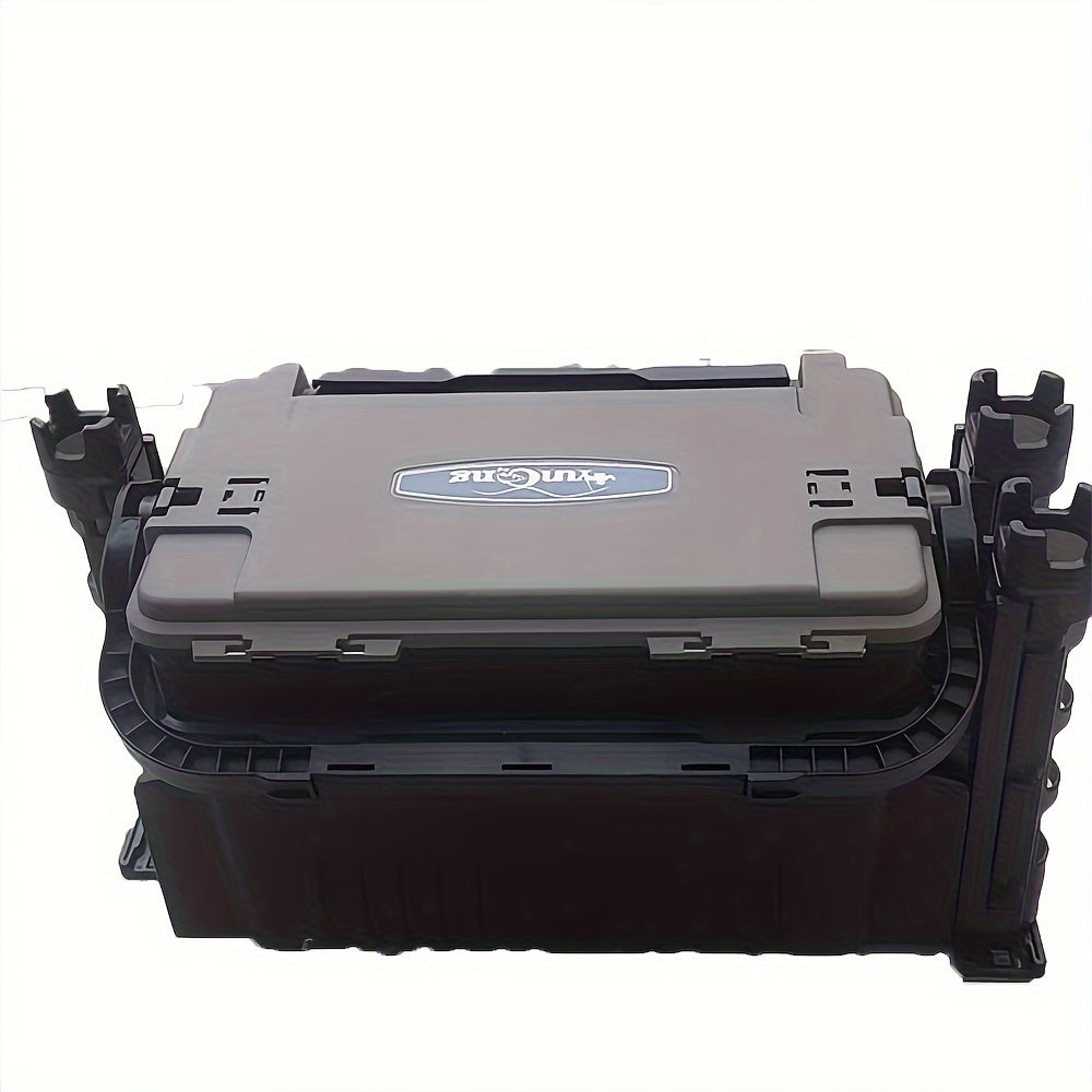 Double-Layer Outdoor Storage Box with Adjustable Dividers