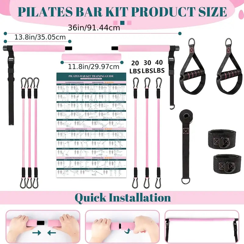 21pcs Yoga & Pilates Bar Kit