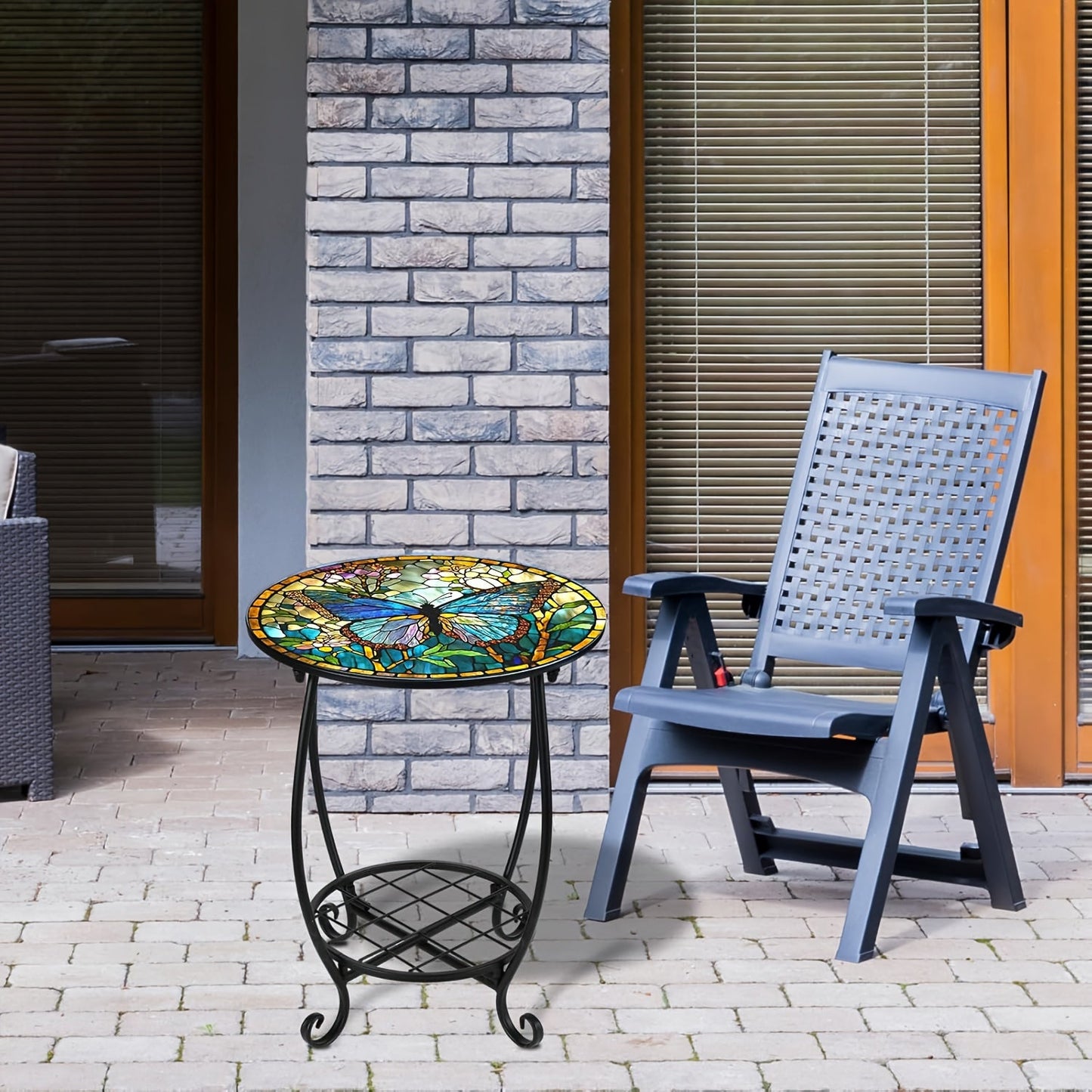 Metal Side Table Mosaic