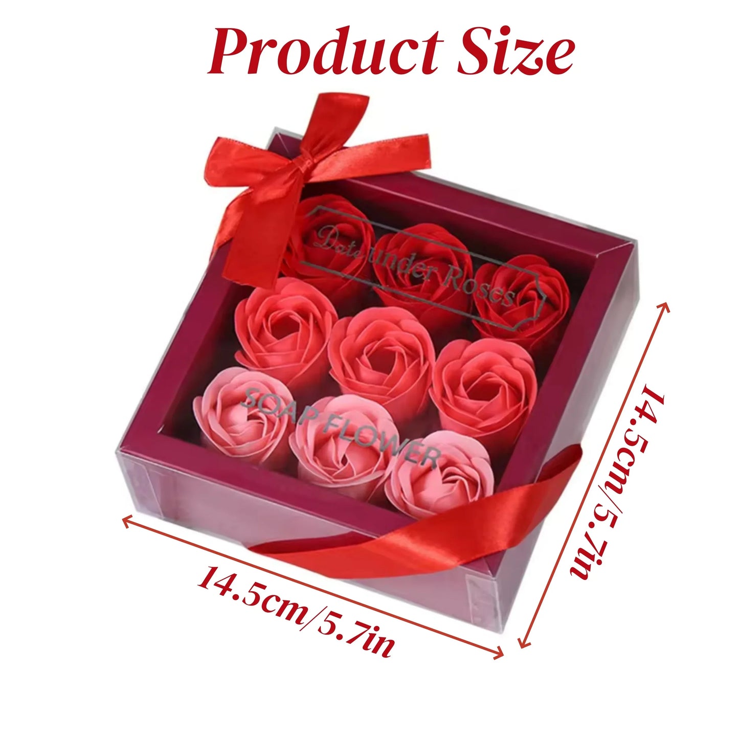 9Pcs Rose Soap Flowers Gift Box for Special Occasions