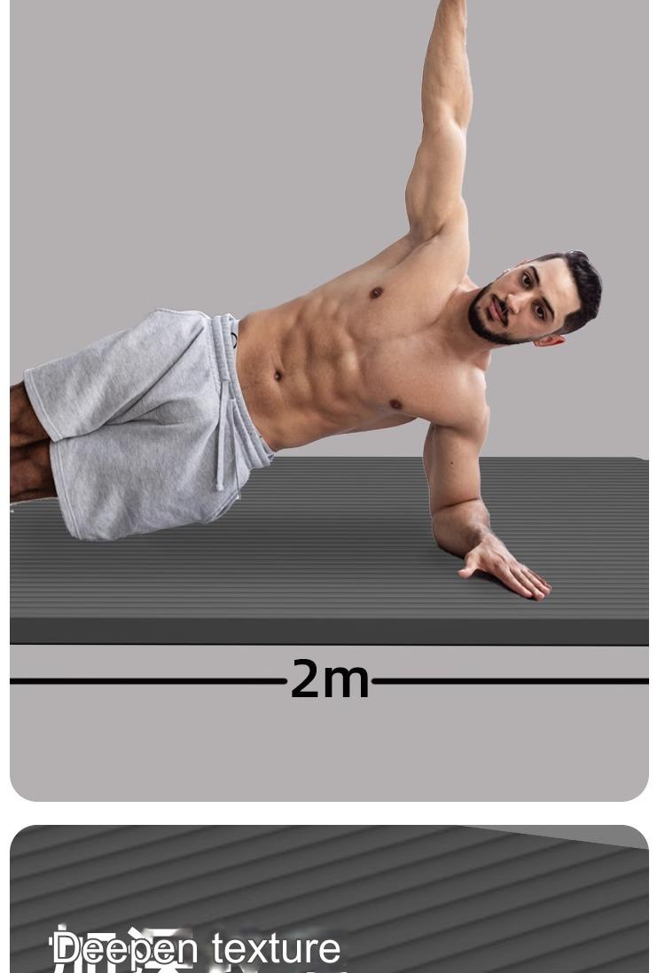 20mm Thick Shock-Absorbing Yoga Mat with Portable Backpack & Straps