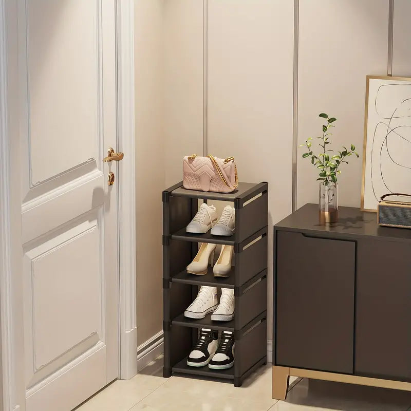Step up your shoe storage with this space-saving tall rack