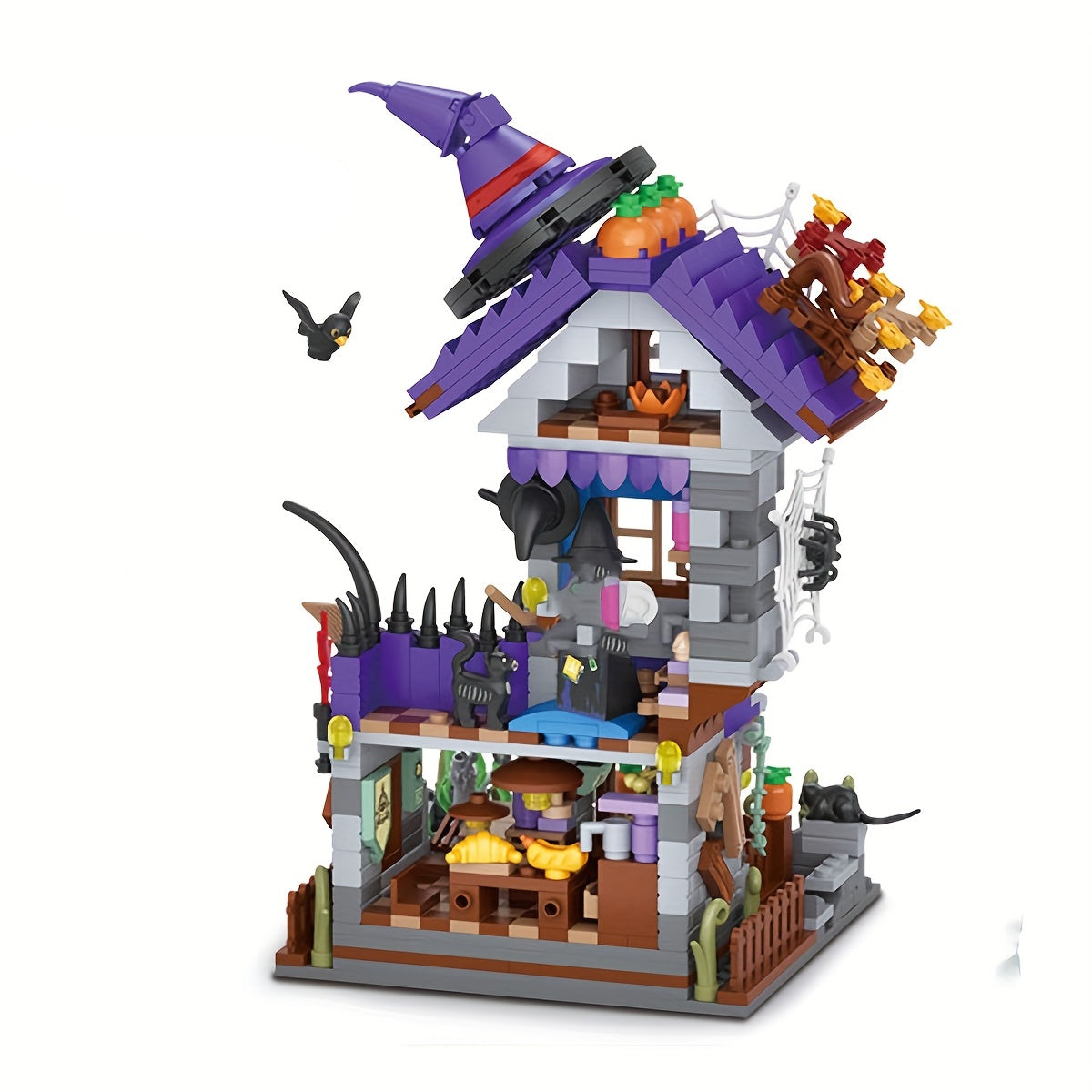 Themed Witch House Flying Mini Building Blocks Set