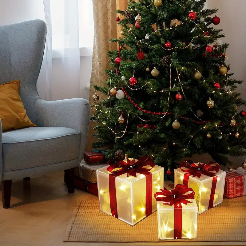 Enchanted Glow: Illuminated Christmas Gift Boxes