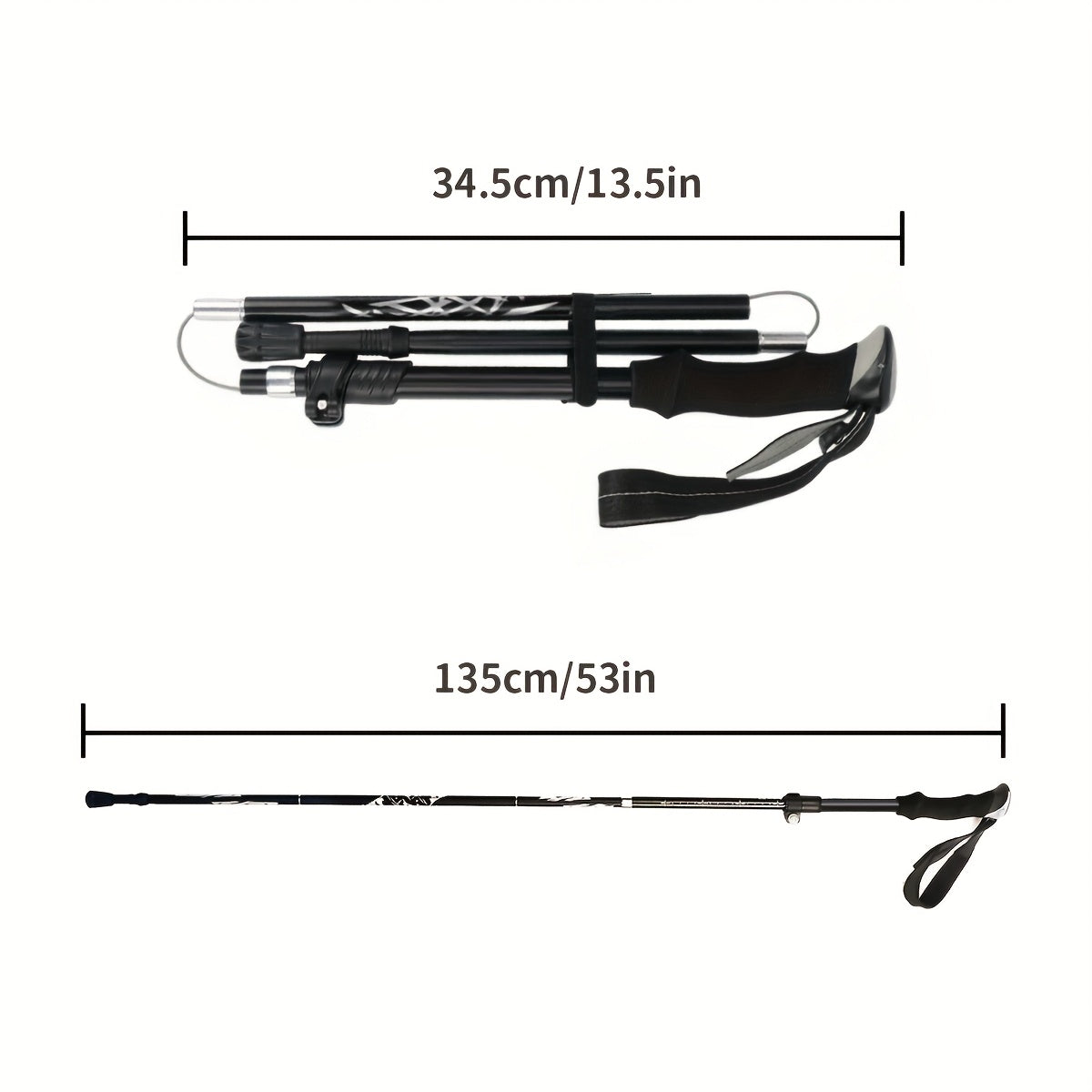 Trekking Poles Aluminum Alloy Quick Lock Hiking Sticks (2pcs)