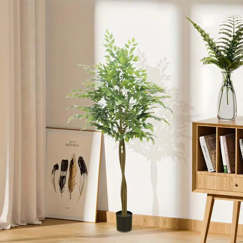 Nearly Natural 160.02cm Artificial Ficus Palm Tree in Pot