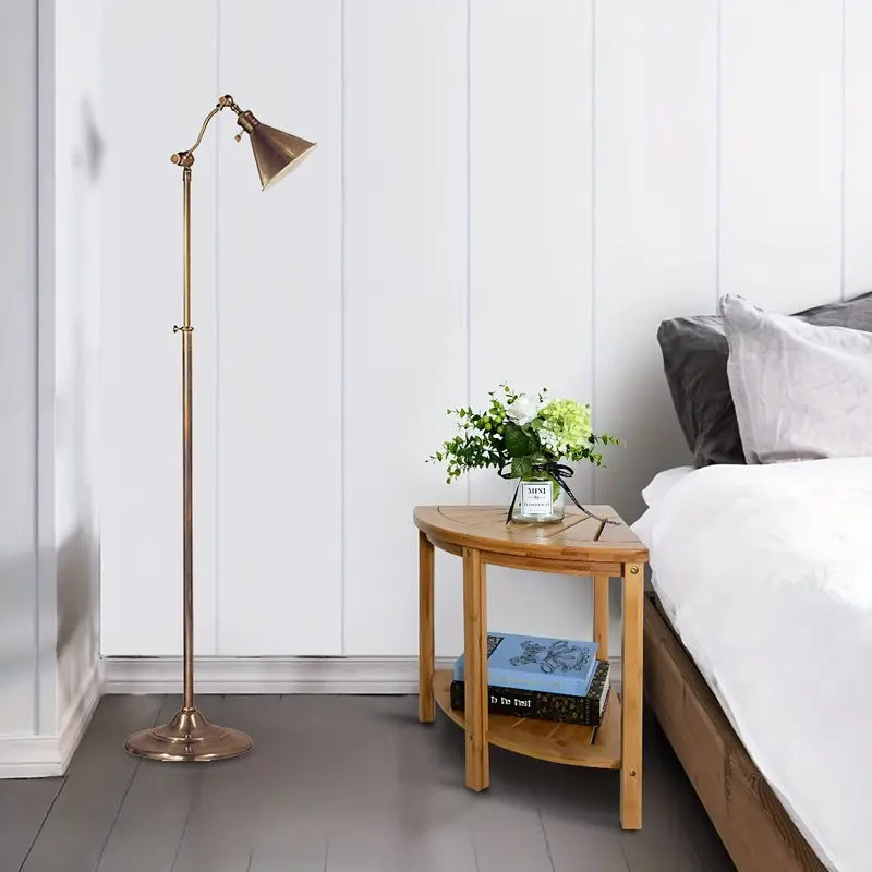 2 tiers Corner Partition Side Table Stool