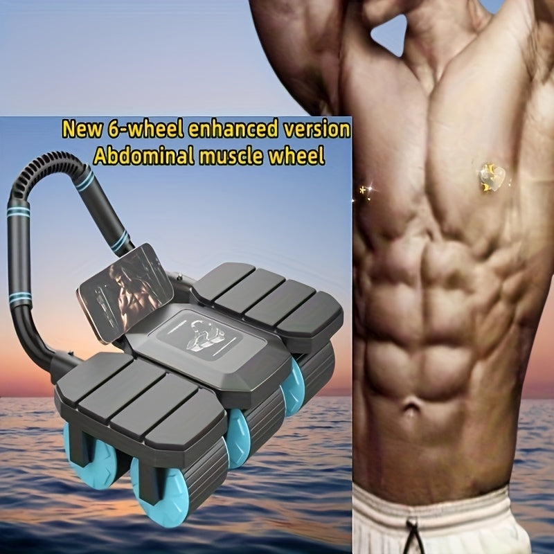 6-Wheel Ab Trainer with Elbow Support & Pad