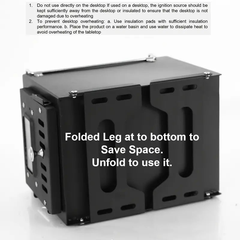 Portable Black Outdoor Stove with Fireplace