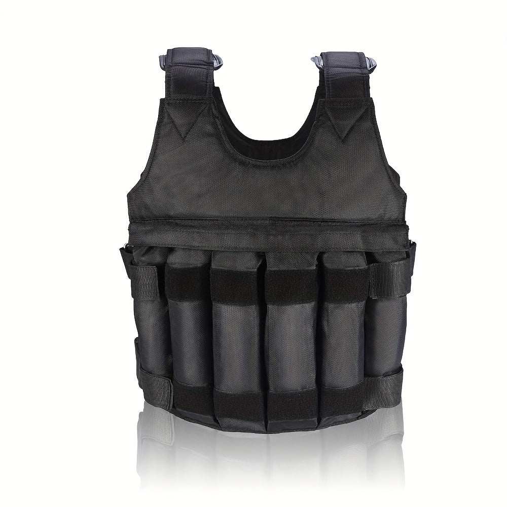 50KG Adjustable Weighted Vest for Strength Training & Fitness(Black)