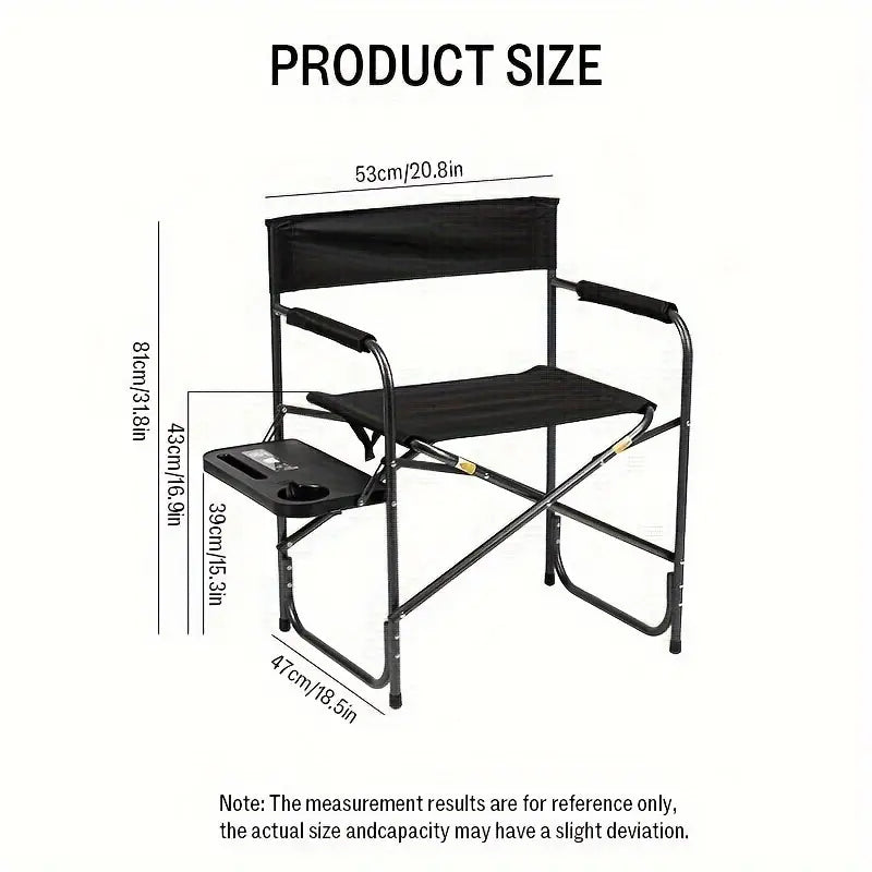 Outdoor Folding Chair with Side Table - Your Versatile Camping Companion