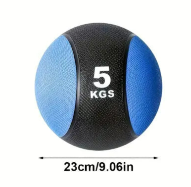 1pc 5kg Solid Rubber Medicine Ball - Gravity Ball for Fitness