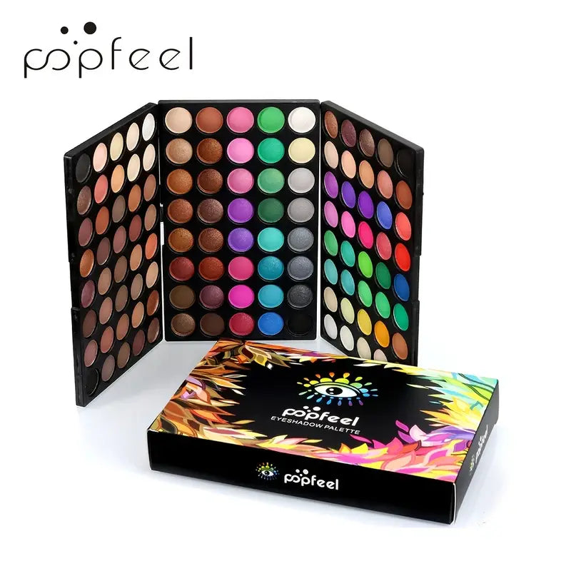 Glam with the POPFEEL Mini Eyeshadow Palette 3-in-1 Set. Create Stunning Eyes Professional Precision