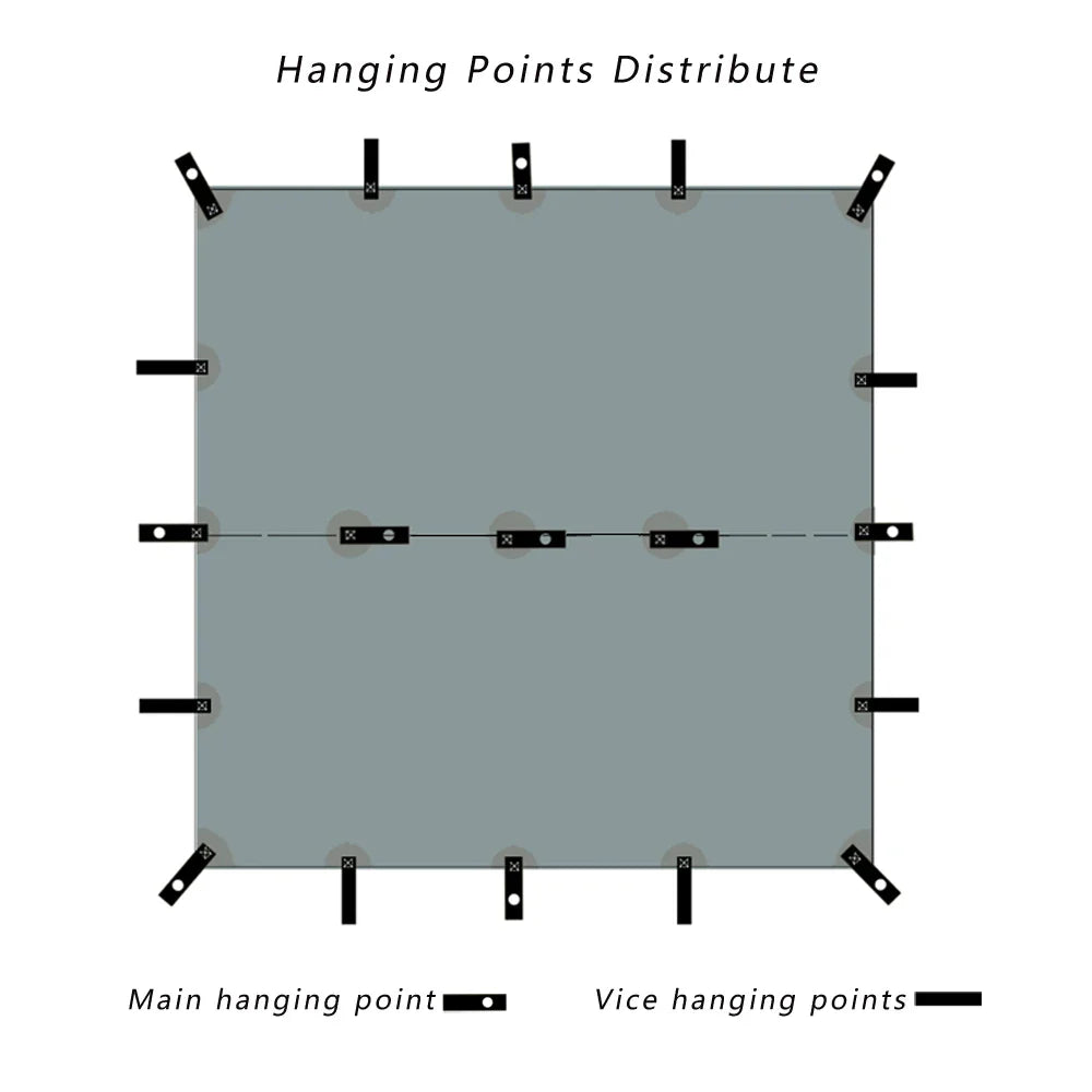 Ultralight Silicone Coated Nylon Camping Tent (Grey)