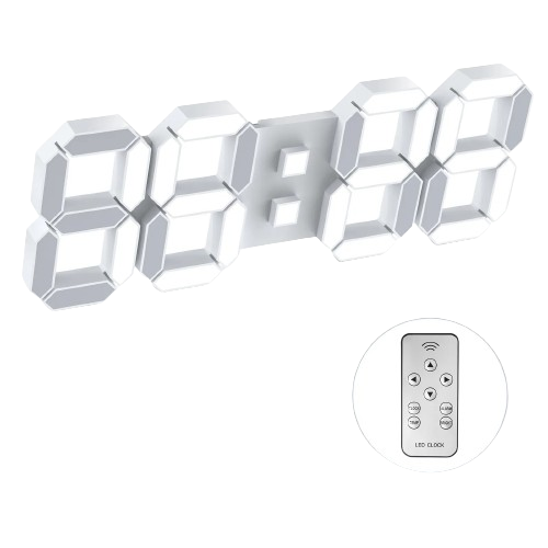 Modern 3D LED Wall Clock with Remote Control
