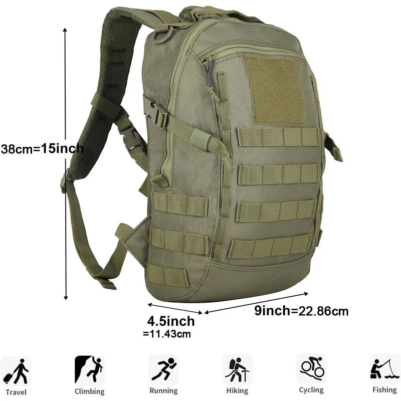 Waterproof Tactical Backpack Molle Rucksack Green