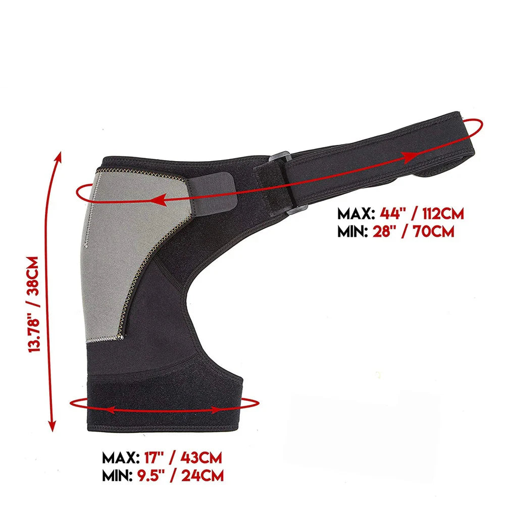Adjustable Neoprene Shoulder Support Brace Compression Strap Black