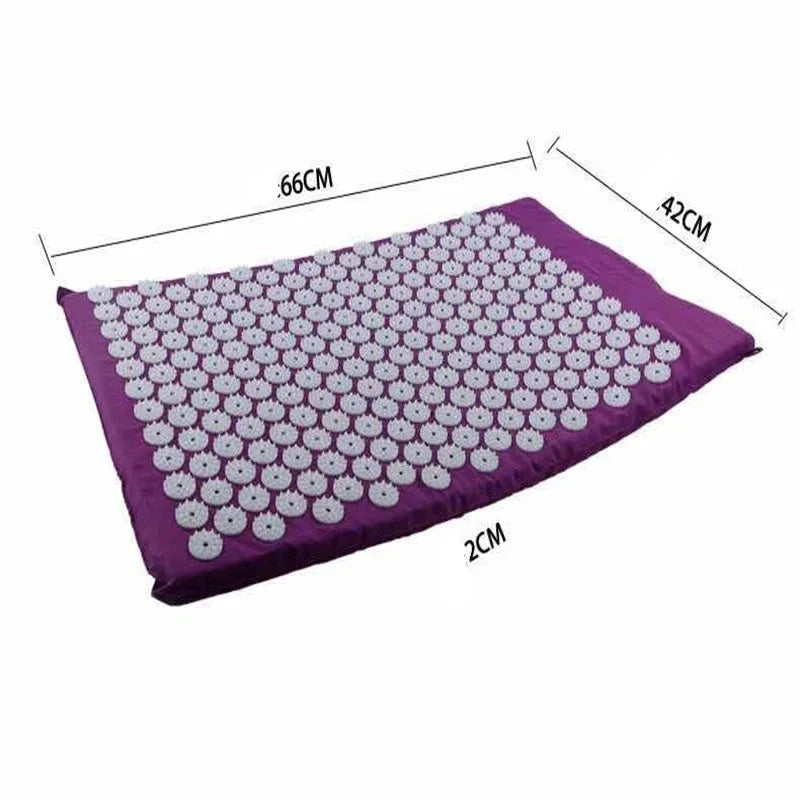 Acupressure Massage Mat & Neck Pillow Set (Purple)