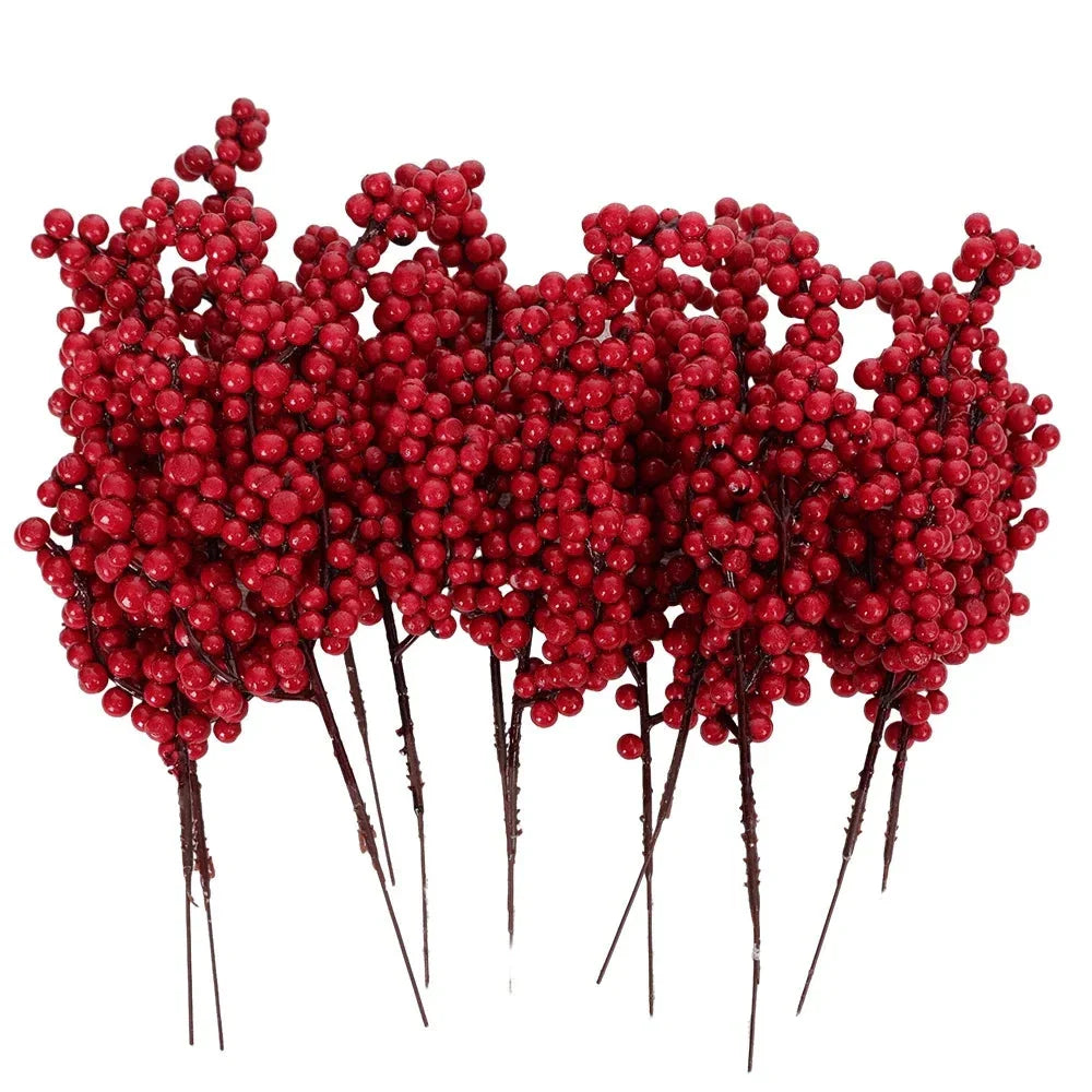 Artificial Red Berry Flowers Bouquet