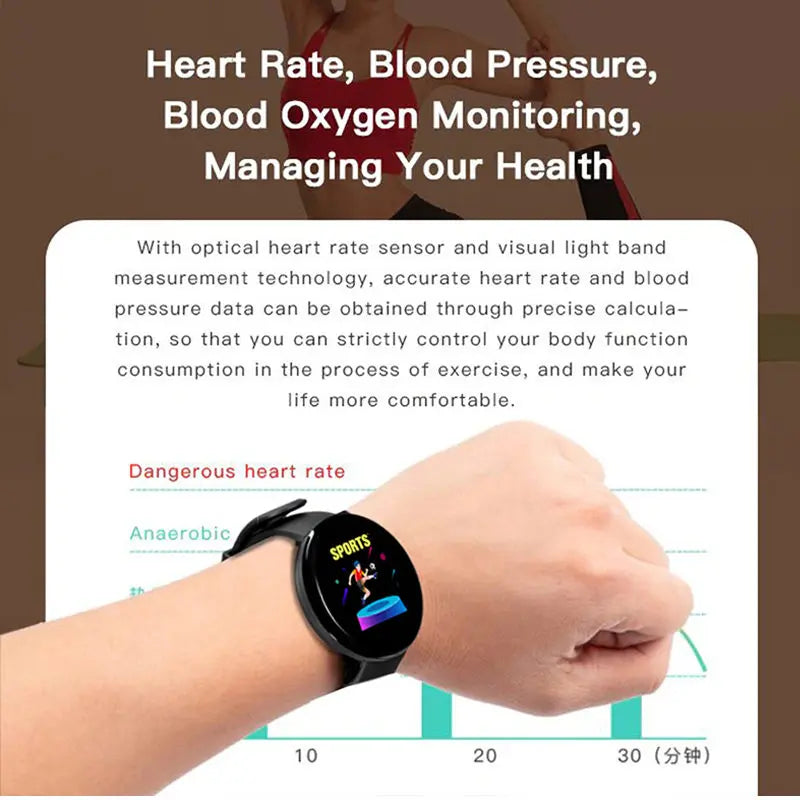Smart Watch Blood Pressure Fitness Tracker for Men & Women
