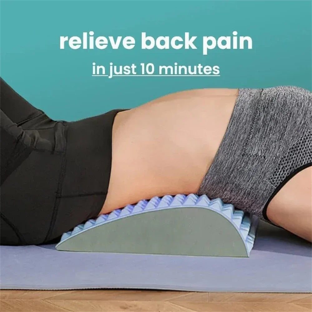 Back Stretcher Pillow Lumbar Support for Pain Relief (Grey)