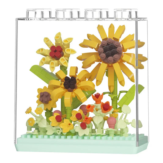 Bouquet Sun Flower Flowers Bricks Constructor Set