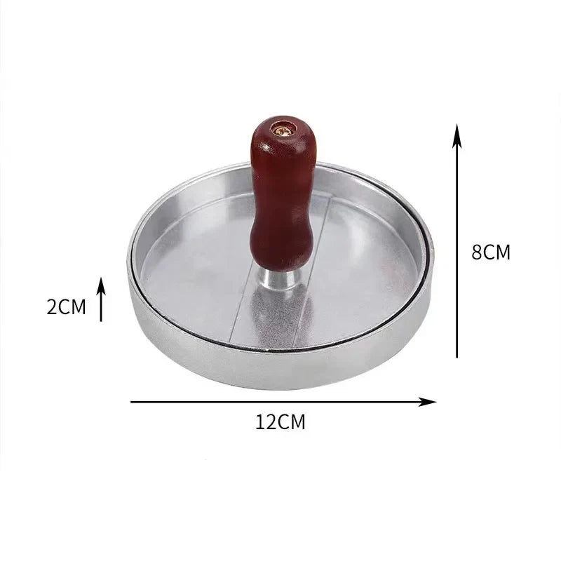 Non-Stick Burger Press – Red Aluminum Hamburger Patty Maker