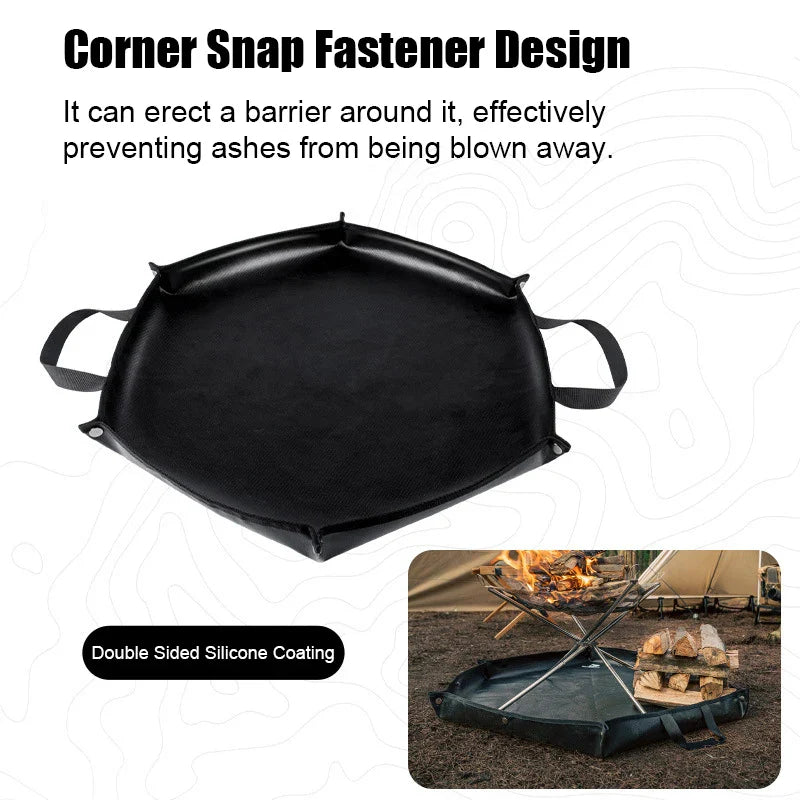 Camping Fire Pit Mat Hexagonal Portable Fireproof Pad