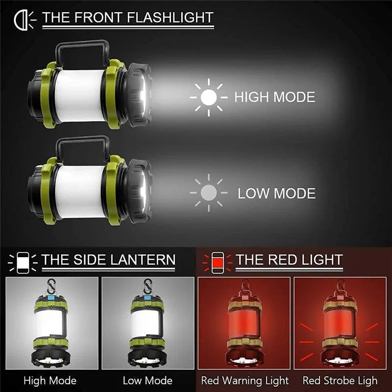 Rechargeable Camping Lantern & Power Bank Flashlight