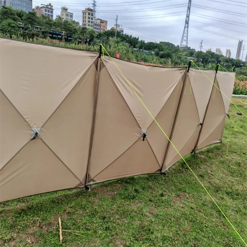Camping Windscreen Tent Folding Windproof Shield (Khaki)