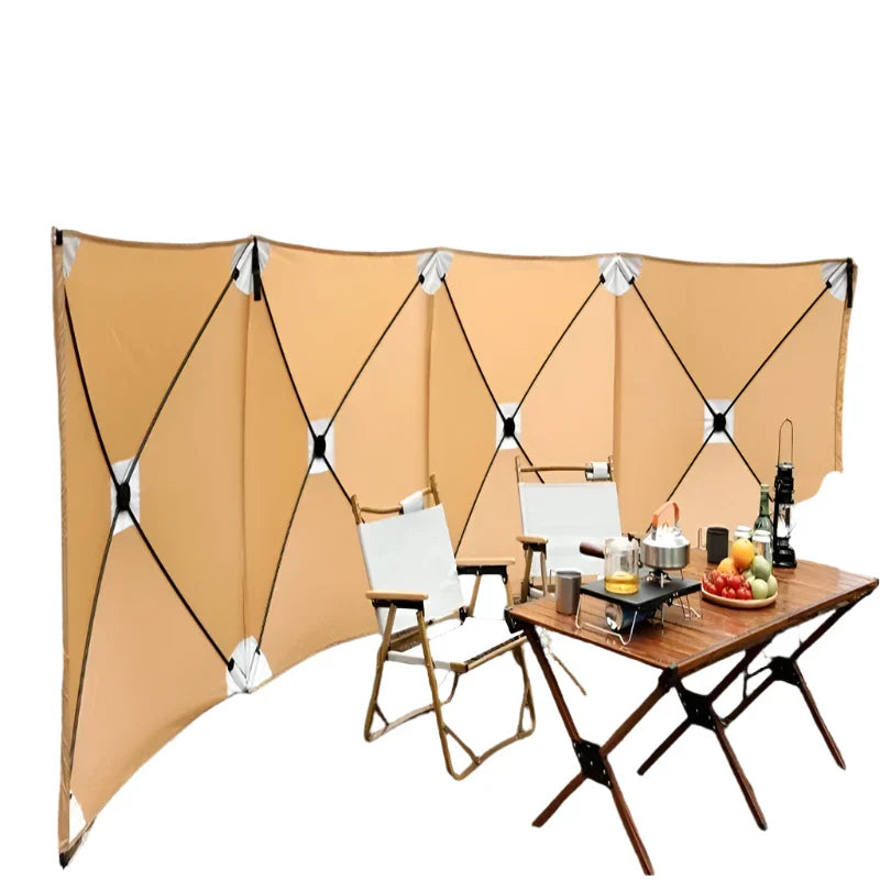 Camping Windscreen Tent Folding Windproof Shield (Khaki)