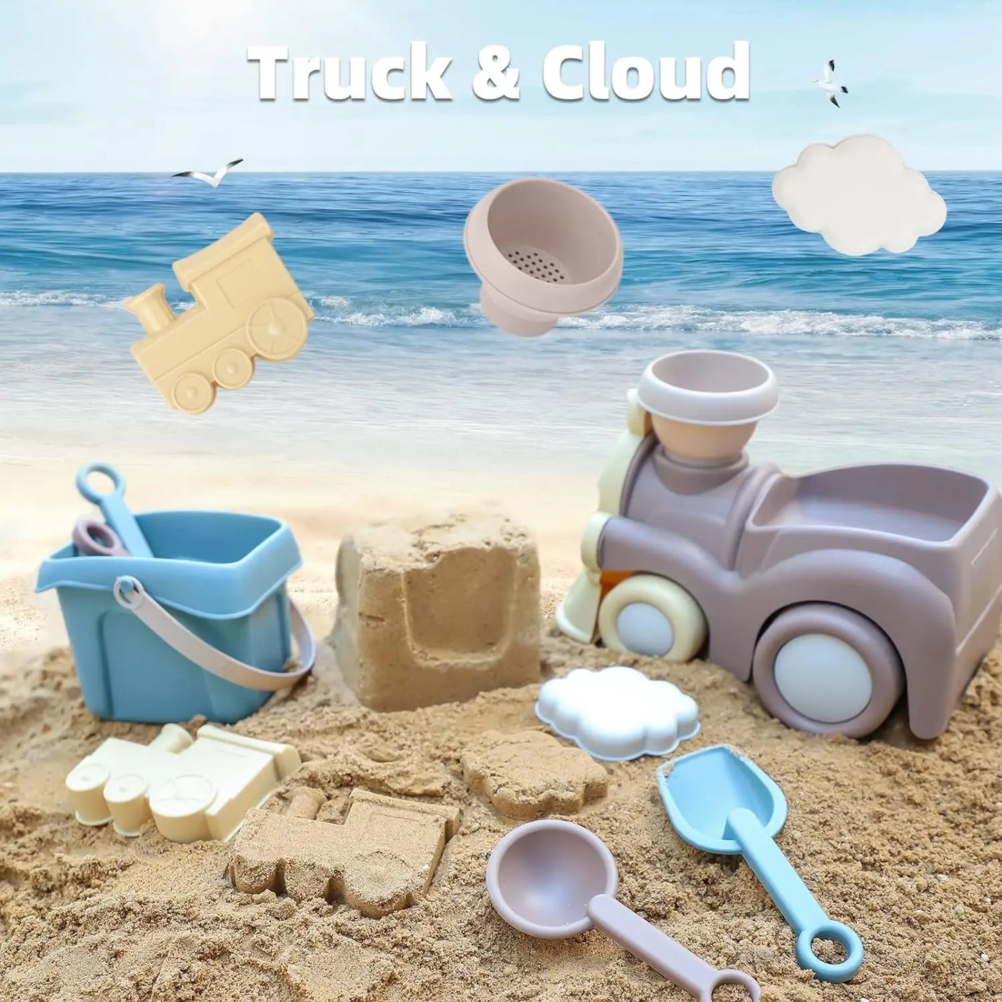 Children's Beach Truck and Princess Tea Set Toys