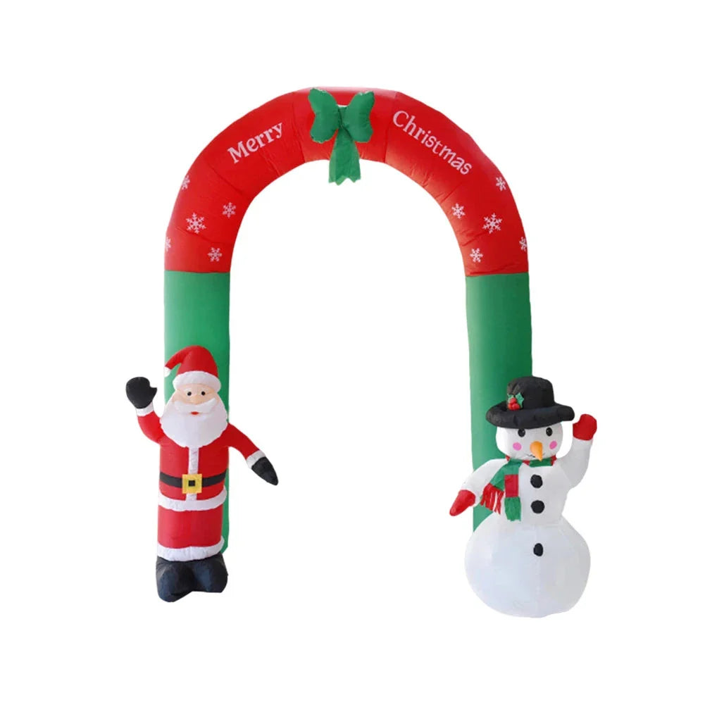 2.4M Christmas 2024 Inflatable Arch with LED Lights
