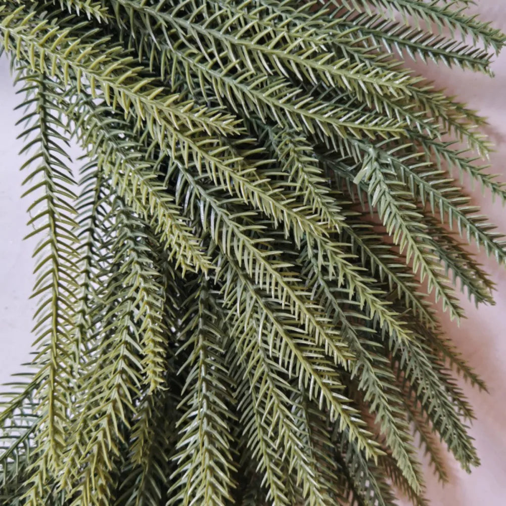 Christmas Pine Needle Garland Wreath for Door Decoration