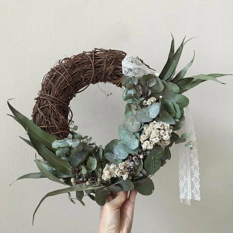 Christmas Rattan Wreath Ring Garland for Holiday Decor