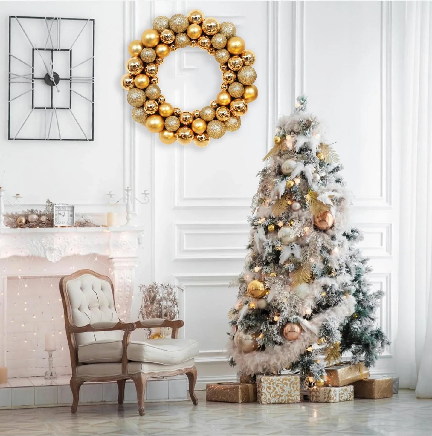 Christmas Ball Wreath Front Door Decoration