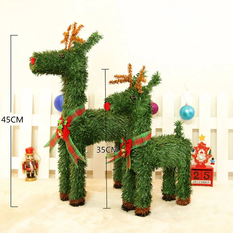 Christmas Elk Reindeer Window Mall Decoration