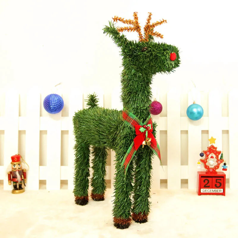 Christmas Elk Reindeer Window Mall Decoration