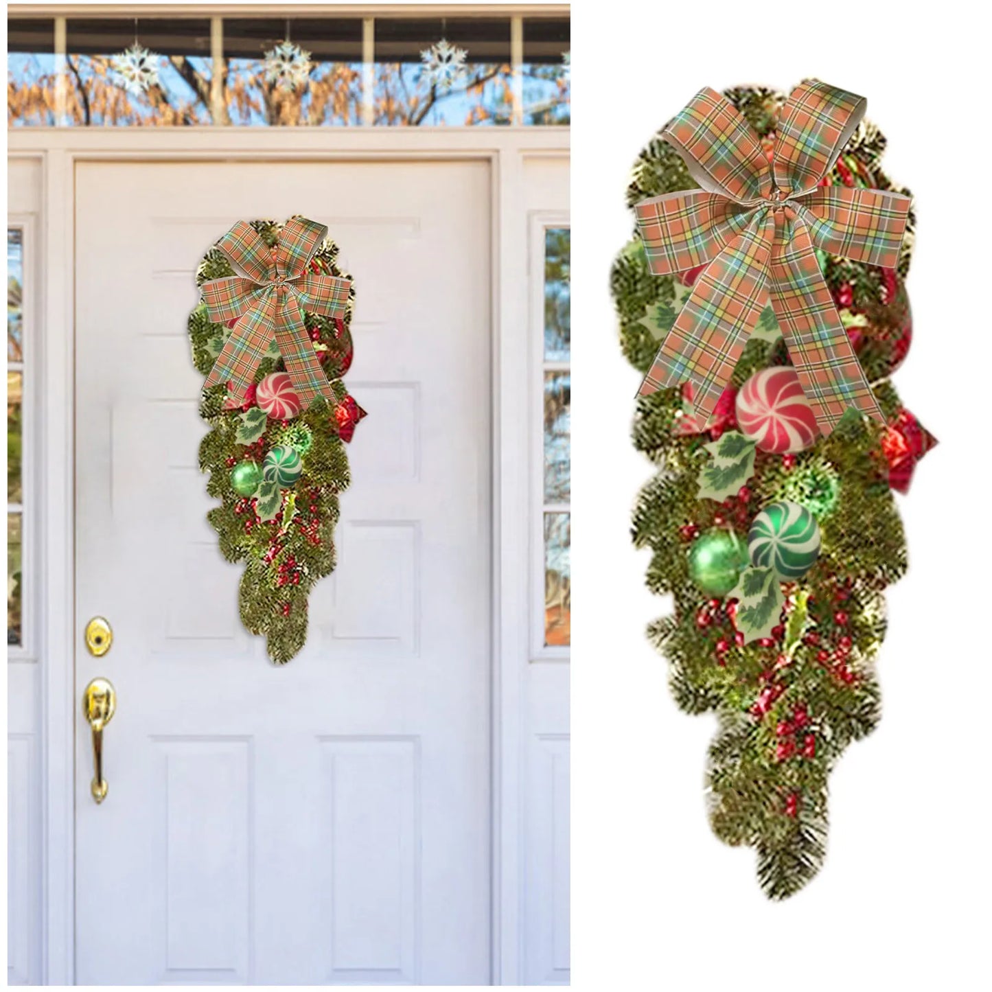 Christmas Vine Ring Wreath Door Garland Decoration