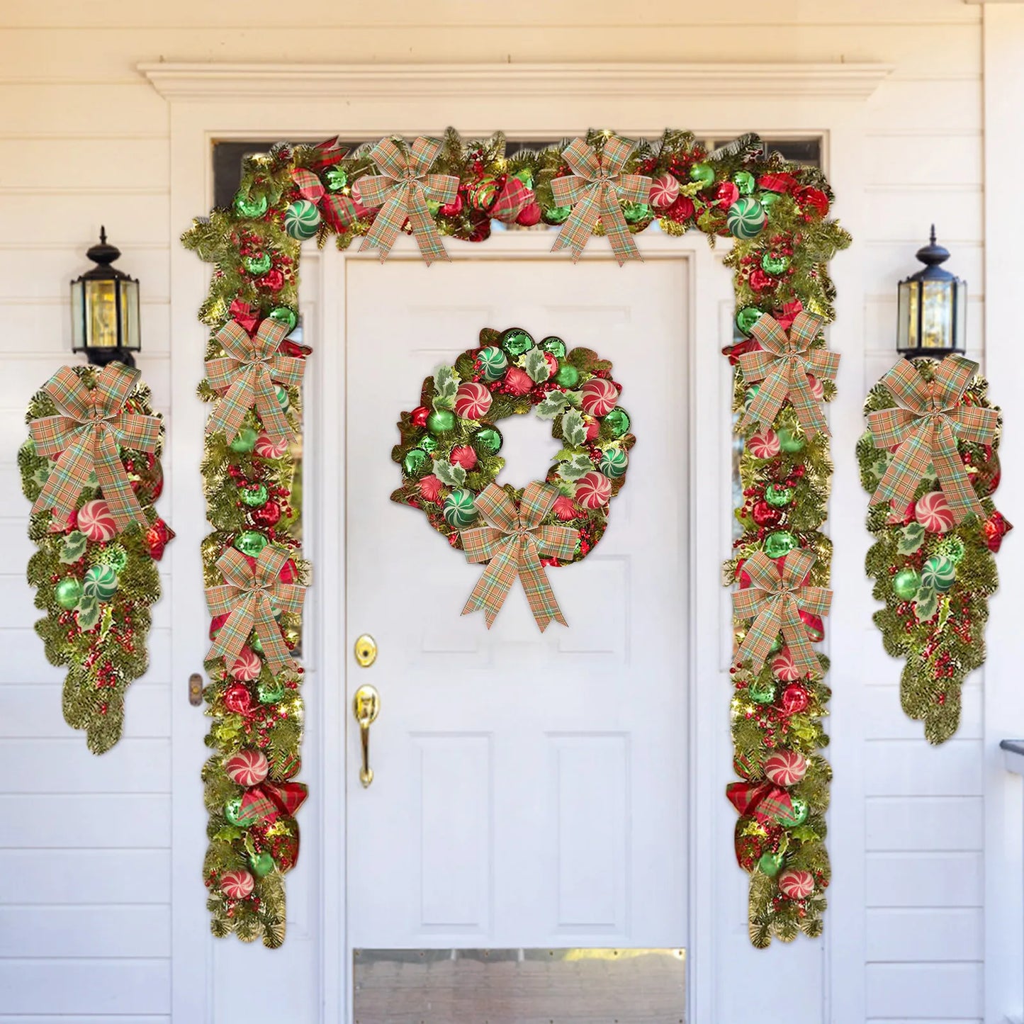 Christmas Vine Ring Wreath Door Garland Decoration
