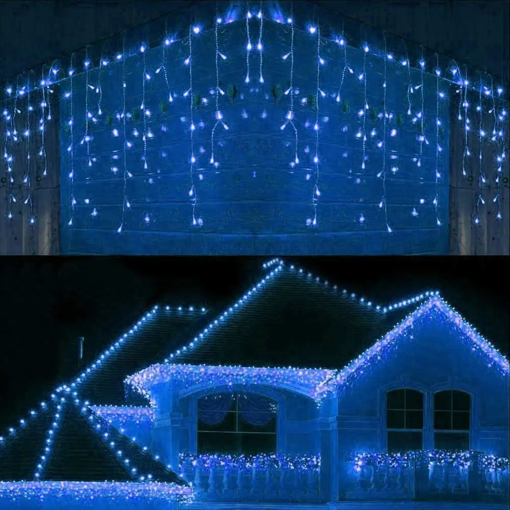 LED Icicle String Lights Christmas Curtain Garland