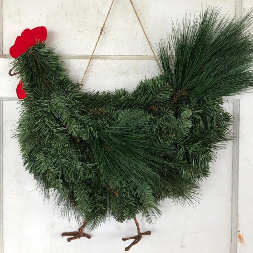 Christmas Chickenhead Pine Cone Decorative Garland Wreath
