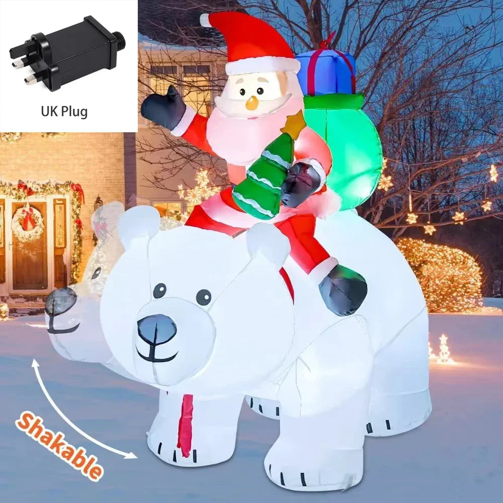 Christmas Inflatable Decoration Toy with Built-in LED Lights