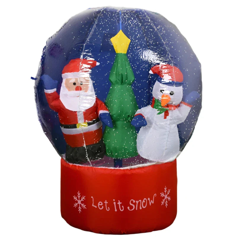 Christmas Inflatable Snow Globe with LED Lights