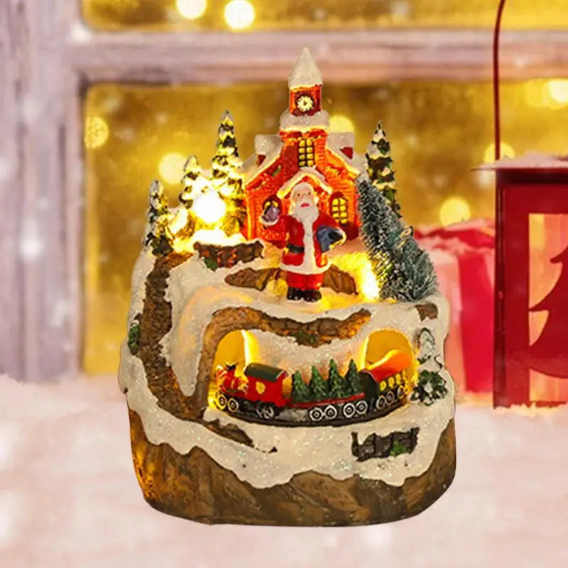 Rotating Christmas Luminous Resin Ornament - 360°