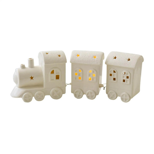 Lighted Christmas Train Decor