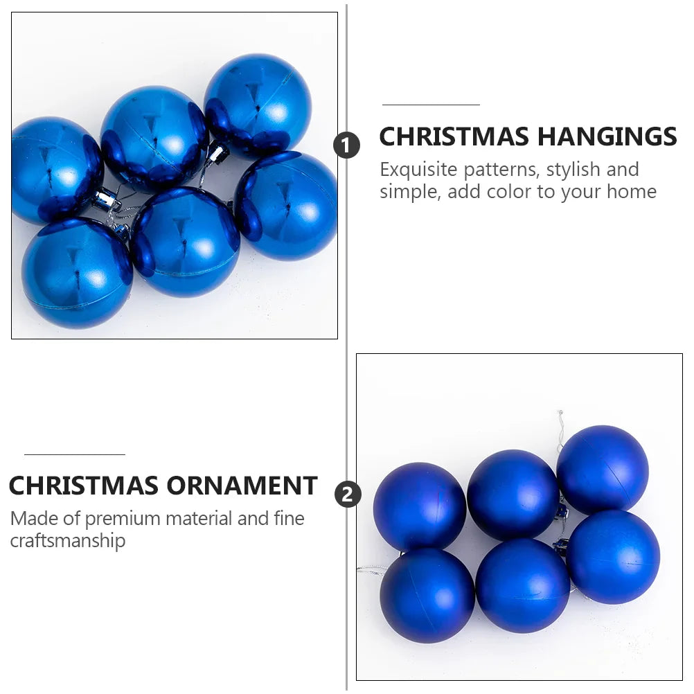 Christmas Tree Baubles - Blue (100-Piece Set)